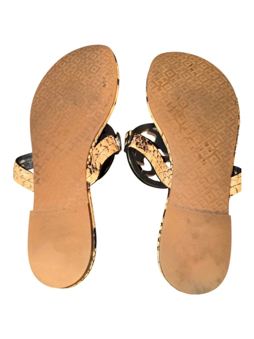 Tory Burch Miller Snakeskin Sandals Flats 6